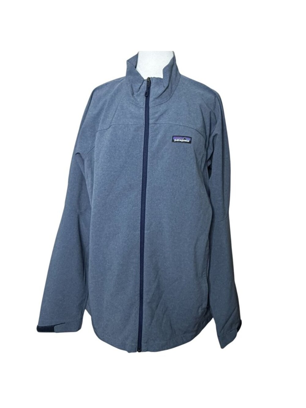 Patagonia Jacket XL Womens Light Gray Soft Shell Cozy Full Zip Long Sleeve